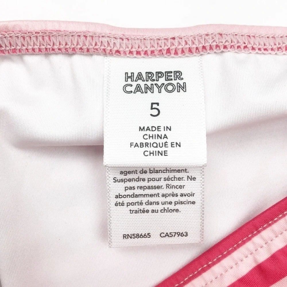 NEW Harper Canyon girls pink striped bikini bottoms